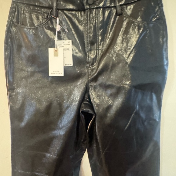 NWT Good American Good Curve Straight Vinyl Pants – Size 14/32 - Picture 8 of 13